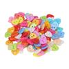 200pcs Plastic Material Heart Shaped Buttons Multicolor Resin Heart Buttons  For Sewing