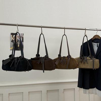 2025 Autumn Large Capacity Retro Frosted Shoulder Tote Handbag