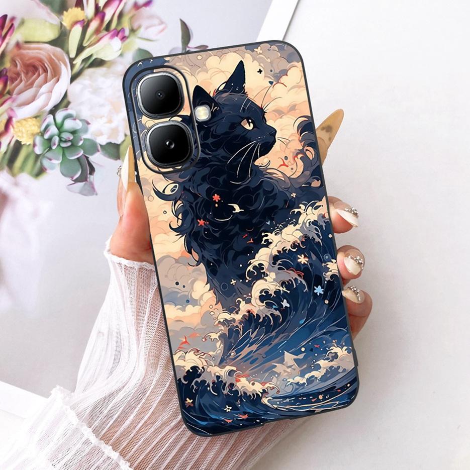For Infinix Smart 20 Case X6840 X6840B Luxury Bow Flowers Painted Cover Soft Silicone Case For Infinix Smart 20 Smart20 4G Shell