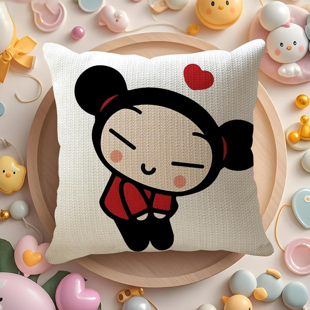 Cute Lovely Cartoon PPucca Pillow Case Pattern Printed Pillowcase for Living Room Sofa Cushion Cover Bedroom Decor