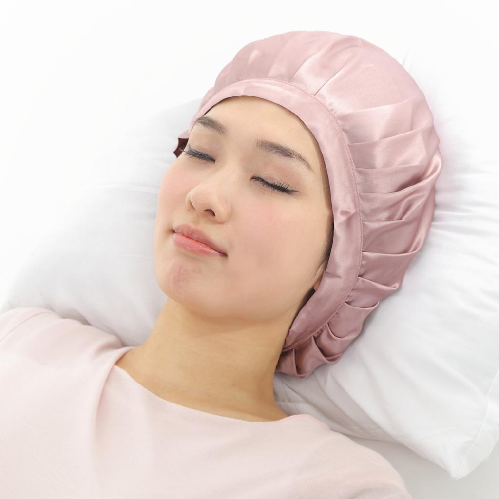 Daisy King Night Cap for Summer Keeps Hair Shiny and Prevents Split Ends and Protects Head from No Pressure (100% Silk) Hair, Breathable, Breakage,