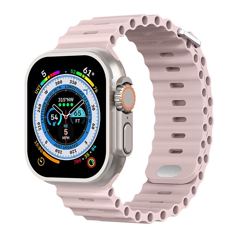 Ocean Armband für Apple Watch Ultra 3 2 Band 49mm Serie 45mm 41mm 46mm 42mm 40 44mm Silikon Uhrenarmband iWatch 11 10 9 8 7 6 5 SE2