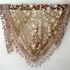 High Quality Lace Square Bandanas Style Rock Embroidery Floral Headband Net Breathable Hijab Through Headscarf Muslim Woman Veil