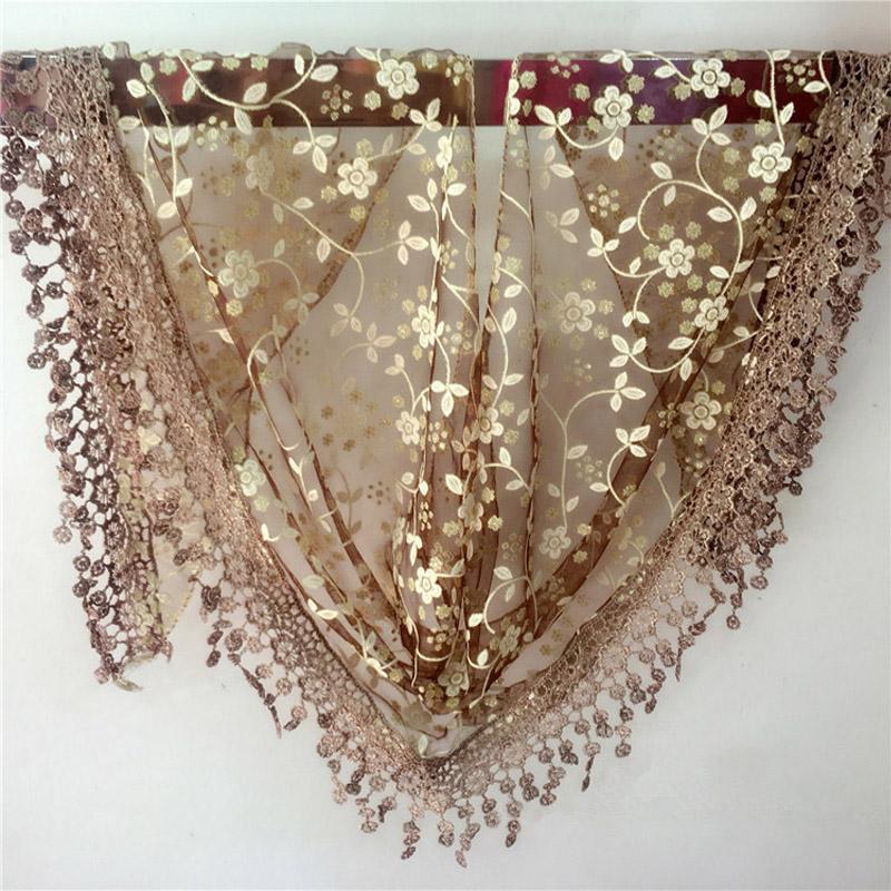 High Quality Lace Square Bandanas Style Rock Embroidery Floral Headband Net Breathable Hijab Through Headscarf Muslim Woman Veil