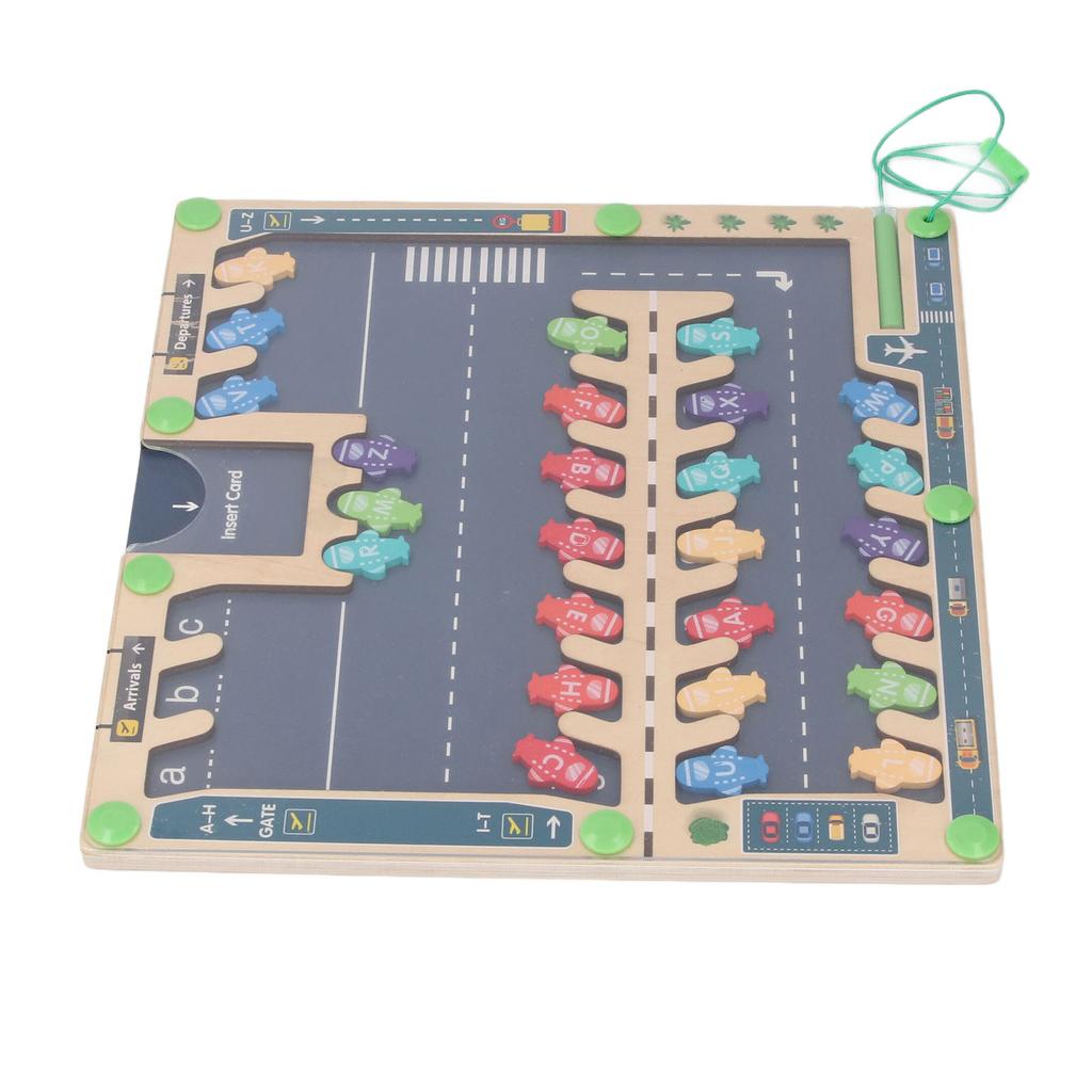 Alphabet Maze Board Puzzle Activity Toy Wooden Letters Puzzle Educational Learning Toy for Toddlers