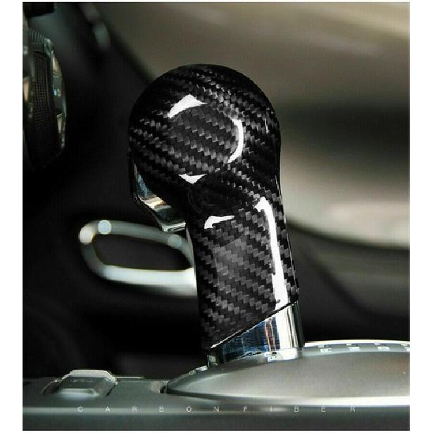 1x Glossy Carbon Fiber Car Inner Gear Shift Knob Handle Cover For Camaro 2012
