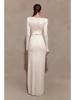 Elegant European & American One-Shoulder Twisted Evening Dress for Women