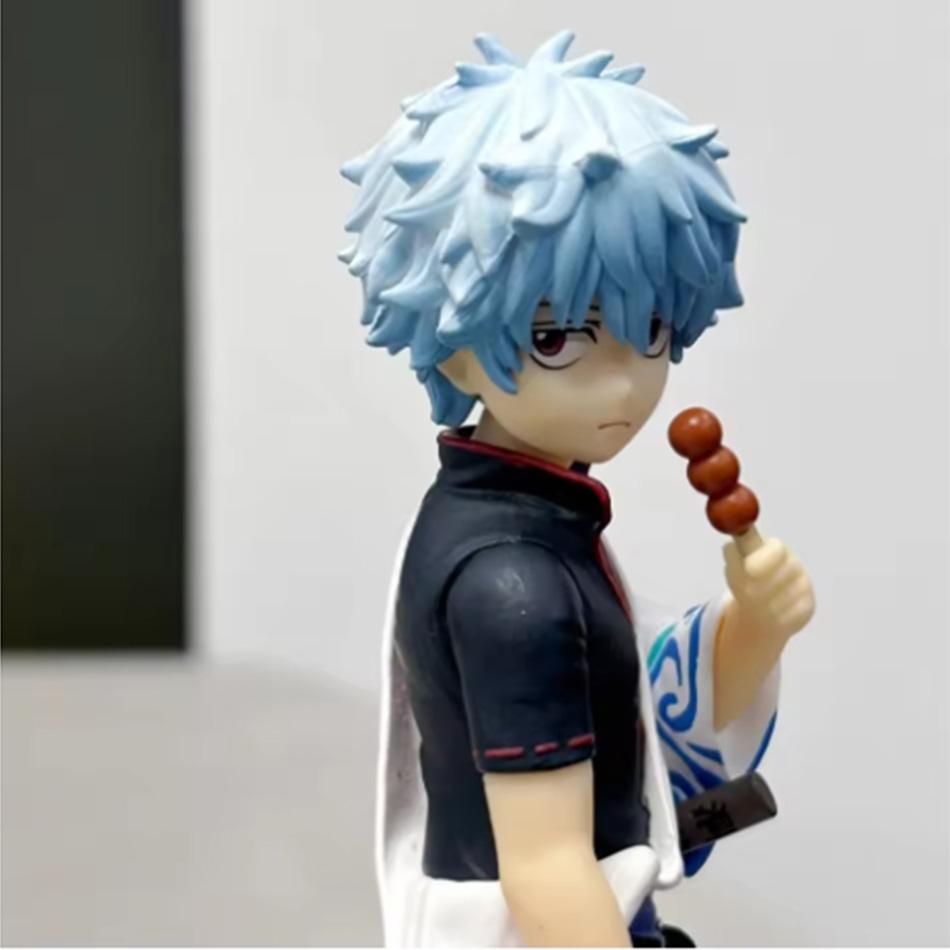 In Stock 14CM Anime Gintama Figure Sakata Gintoki Katsura Kotarou Animation Model Toys Gifts Collection Decoration Ornaments