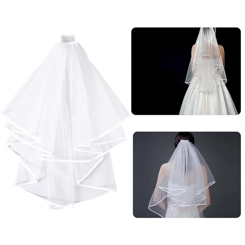 Hen Party Bride To Be Sash White Veil with Comb Rhinestone Tiara for Wedding Bridal Shower Decoration Bachelorette Party Gifts