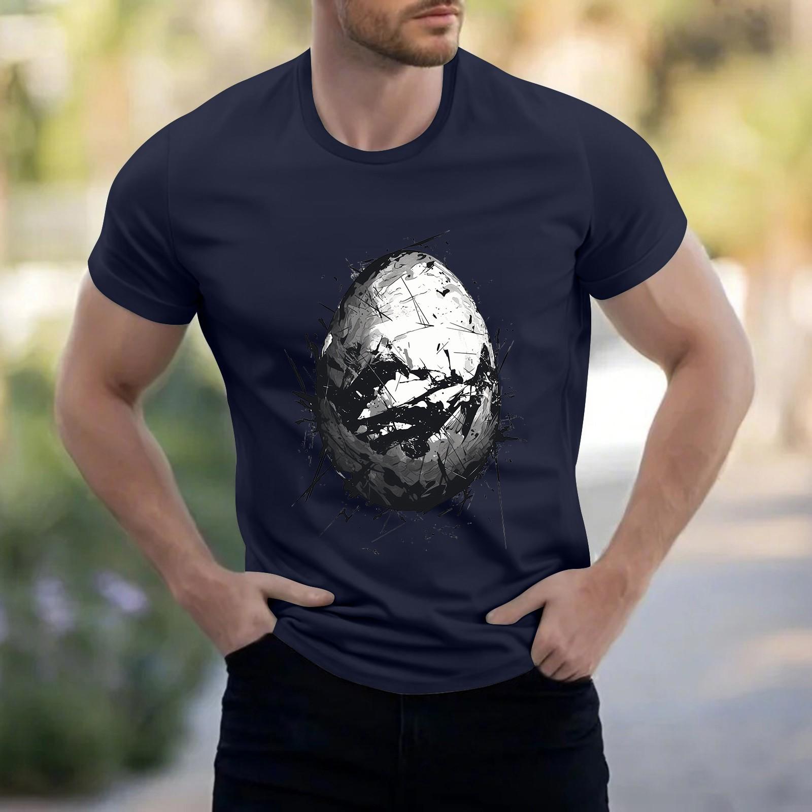 

Мужская рубашка с воротником-стойкой и коротким рукавом, свободная рубашка для отдыха и отдыха, мужская XXXL тёмно-синий