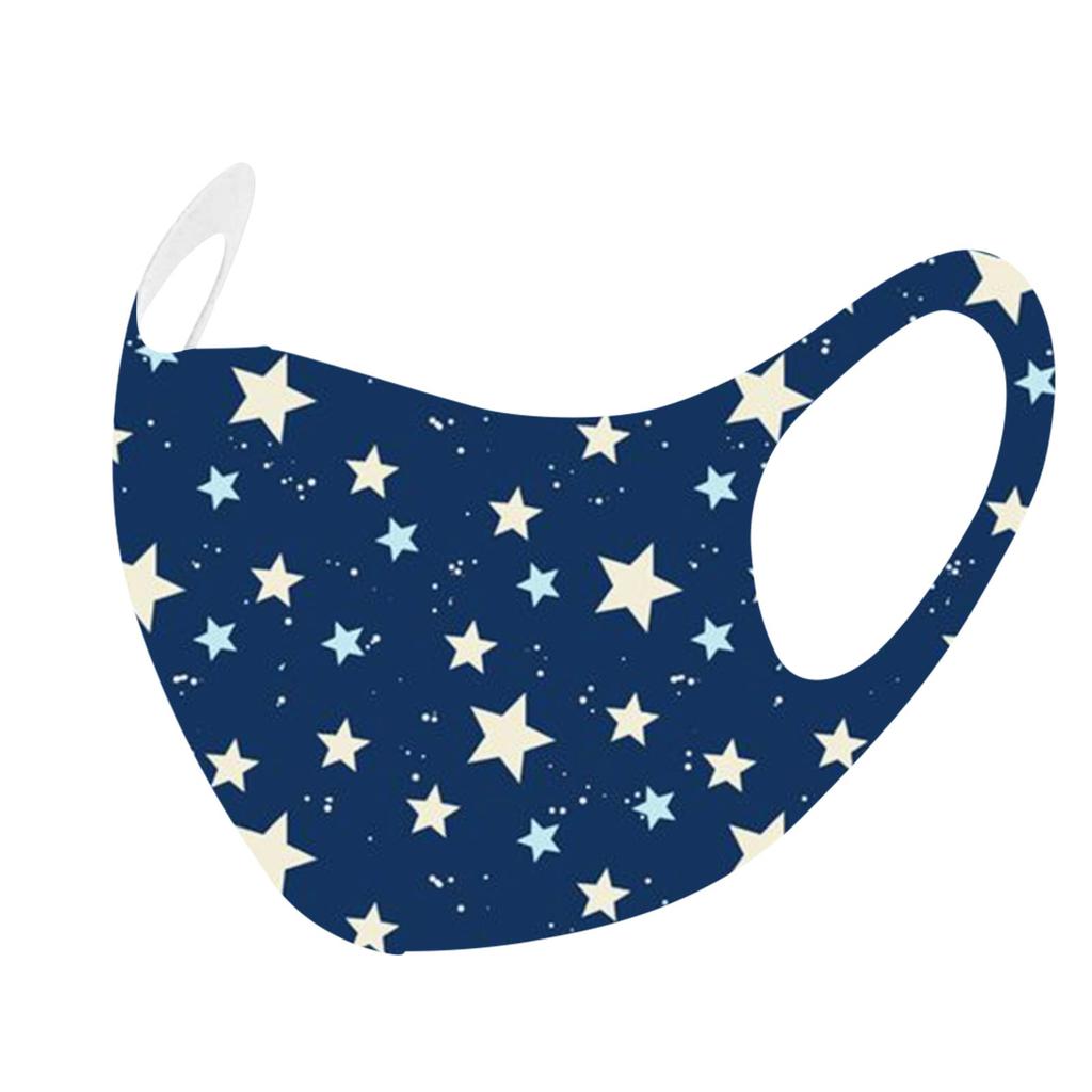 10PCS Adult Printed Ice Silk Mask To  Against Dusts And Haze Mask