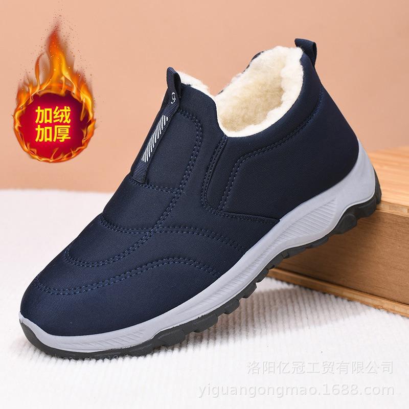 Winter new cotton shoes piled thickened non-slip warm outdoor cotton shoes snow boots warm fluff sports shoes