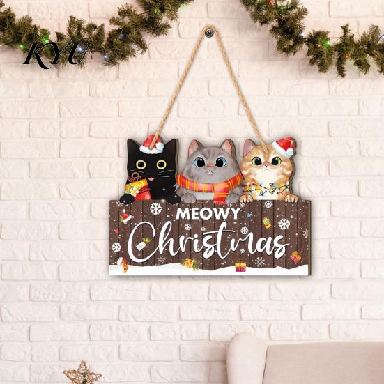 Natural Wood Holiday Accents Wooden Christmas Hanging Pendant, Snowman/Santa Claus/Gnome Ornament with Tree Ornaments Hemp Rope for Indoor Outdoor