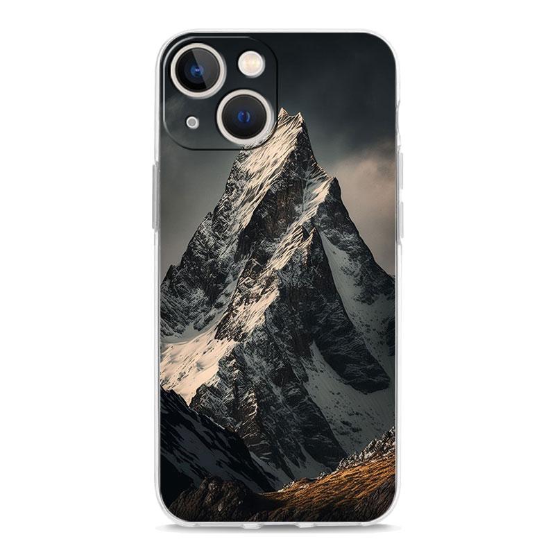 Phone Case For iPhone 17 Air Cases iPhone 16 15 12 13 14 Pro Max SE 7 8 Plus iPhone11 Clear Cover Mountain Peaks Landscape