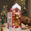 DIY Book Nook Kit Miniature Dollhouse Kit For Adult and Teens Christmas Gift Booknook Bookend Alley Model Build with Dust Cover