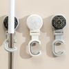 3pcs Wall Hanging Mop Hook Hanger Strong Holder Vacuum Suction Cup Broom Clip Space Saving Mop Storage Rack Bathroom Storage