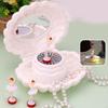 Ballarina Shell Music Box Dancing Girl for Party Decor Pink