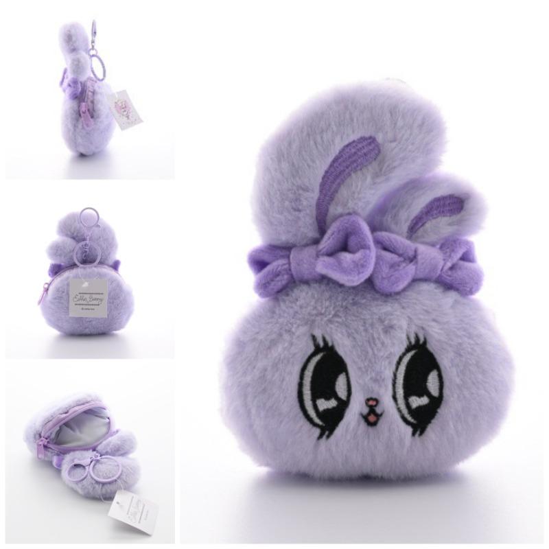 13cm Kawaii Big Eyes Rabbit Plush Toy Sweetheart Bowknot Keychain Lovely Backpack Purse Bag Handbag Stuffed Pendant Gift