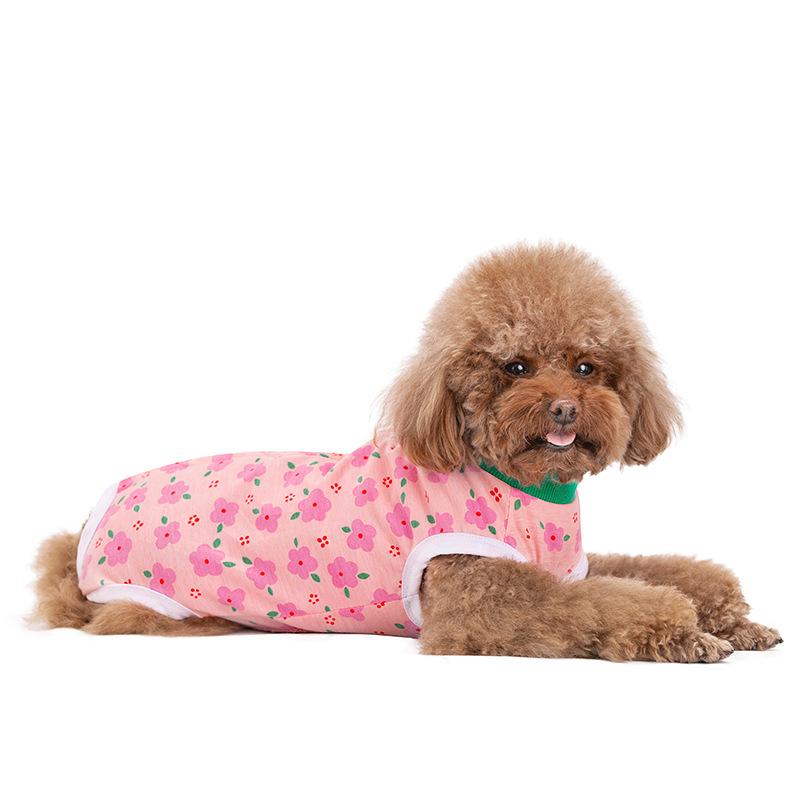 

Весенне-летняя майка с тонким животом для домашних животных для предотвращения простуды, живот для домашних животных, Тедди Бишон, одежда для хирургической стерилизации и отлучения собак от груди XS