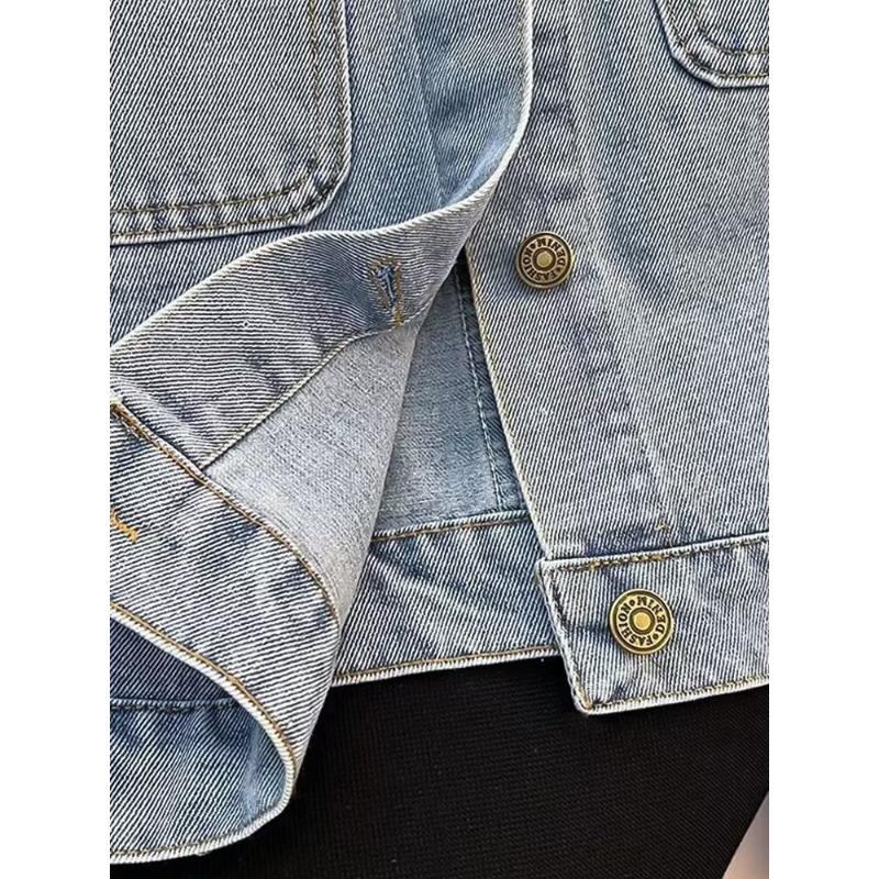 Women's Cowboy Vest Jacket Summer New Korean Version Spring and Autumn Sleeveless Vest