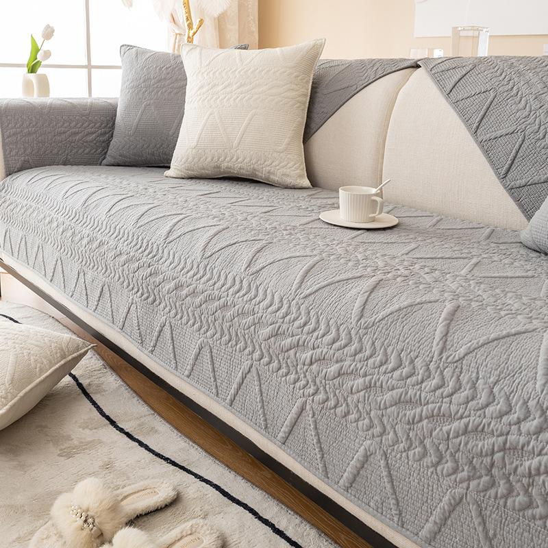 Nordisches Sofakissen aus gewaschener Baumwolle, modernes Sitzkissen, rutschfester Jacquard-Sofabezug, Bed & Breakfast, Vier Jahreszeiten, universeller Bezugsstoff