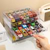 1pc Stackable Toy Car Storage Box Drawer Desktop Car Model Toy Organizer Acrylic Transparent Dustproof Organizer