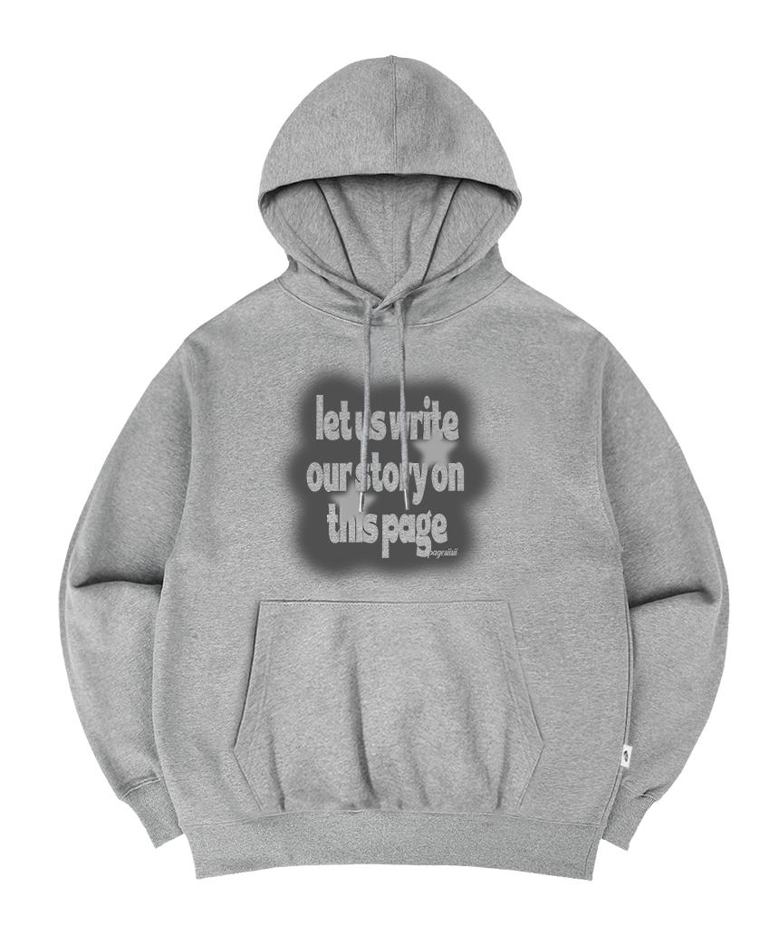 Page Cc Gradient Story Print Hoodie Gray M
