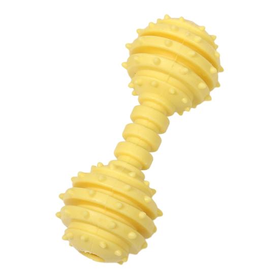 Dog Chew Toy Spiky Barbell Dog Toy with Built-in Bell to Relieve Boredom Interactive Teeth Cleaning Toy for Aggressive Chewers