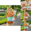 Bear Flower Backpack Plush Keychain With Lightweight Design For Kids Gift