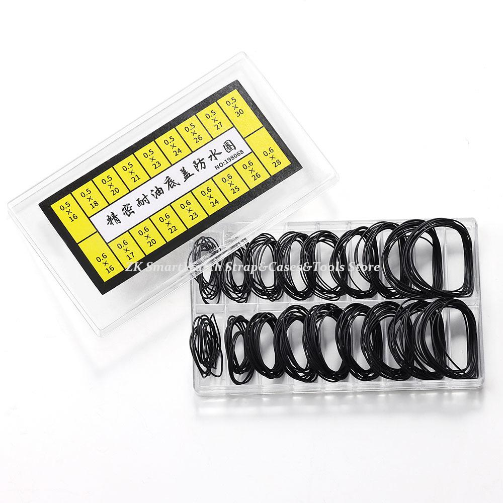 3PCS Watch Gasket Grease Watch Case Rubber Waterproof O-Ring Seal 0.5/0.6mm Oil-resistant Watch Repair Tool 1box for Watchmaker