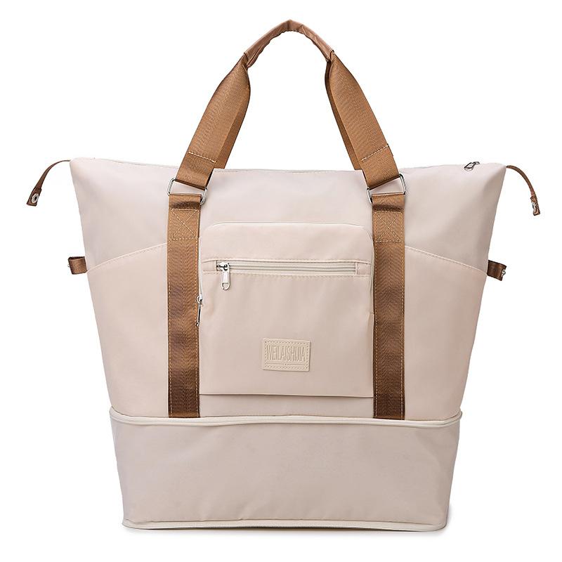 Multi-functional, Expandable, Large-capacity Portable Travel Bag with Dry and Wet Separation, Sports Folding Fitness Bag with A Pull Handle