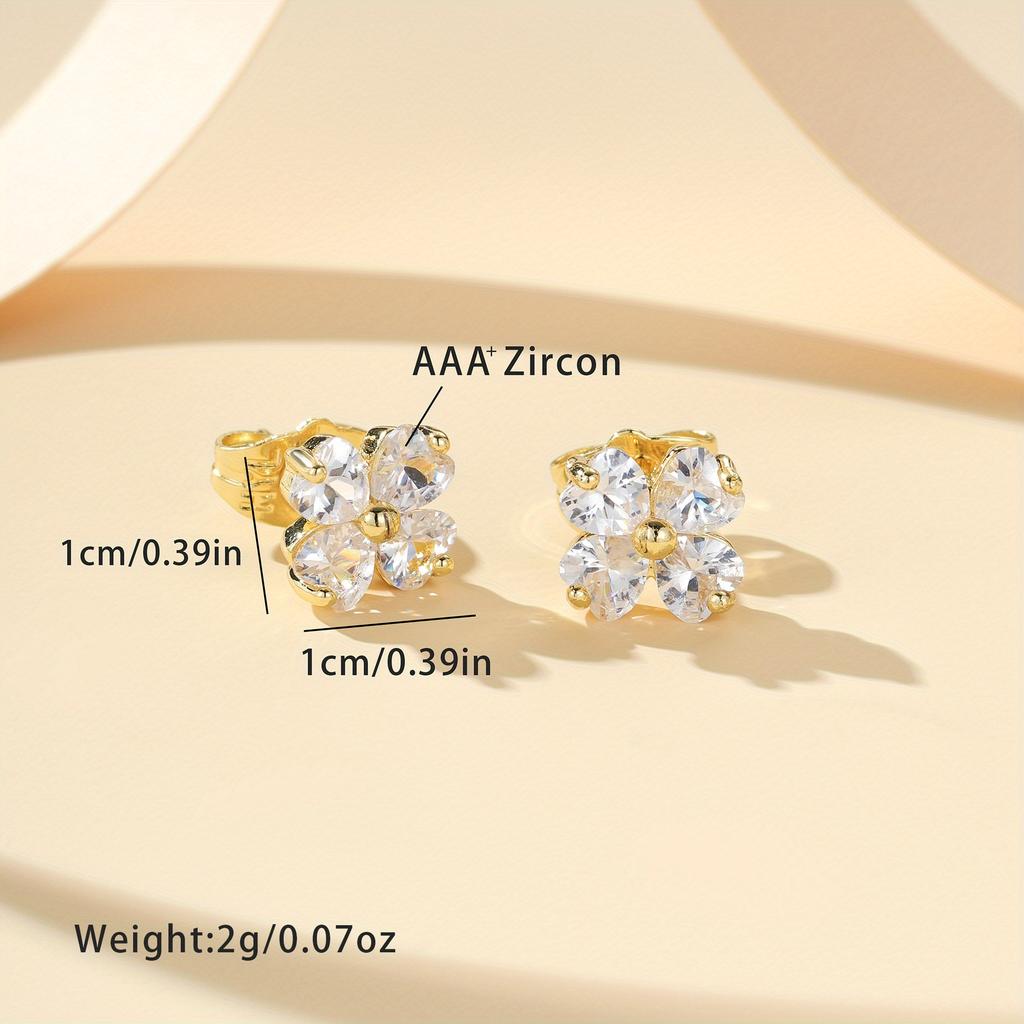 Clover Heart-shaped Petal Earrings, Versatile and Stylish Earrings and Accessories.