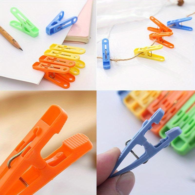 20/120Pcs Windproof Plastic Clip Multi Functional for Clothes, Socks Underwear Bed Sheets Anti Slip Fixation Home Clothespins