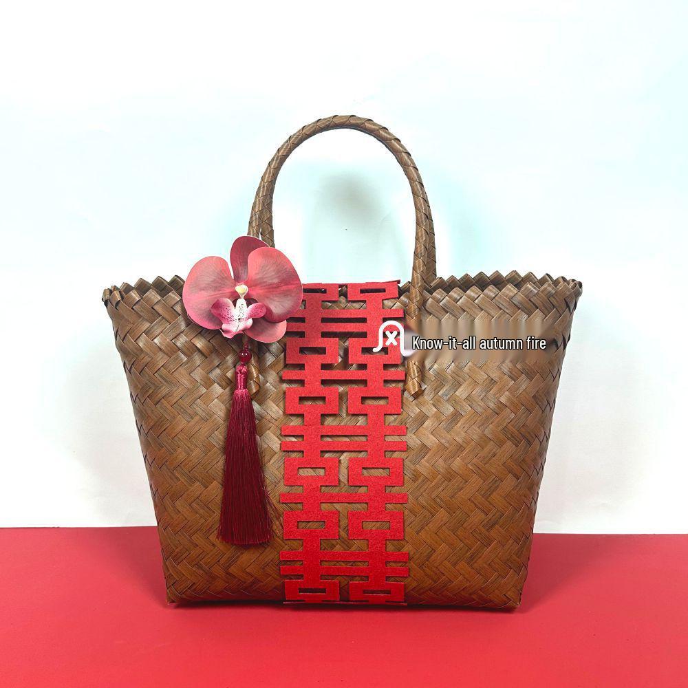 Bridesmaid Wedding Favor Candy Gift Woven Tote Bag