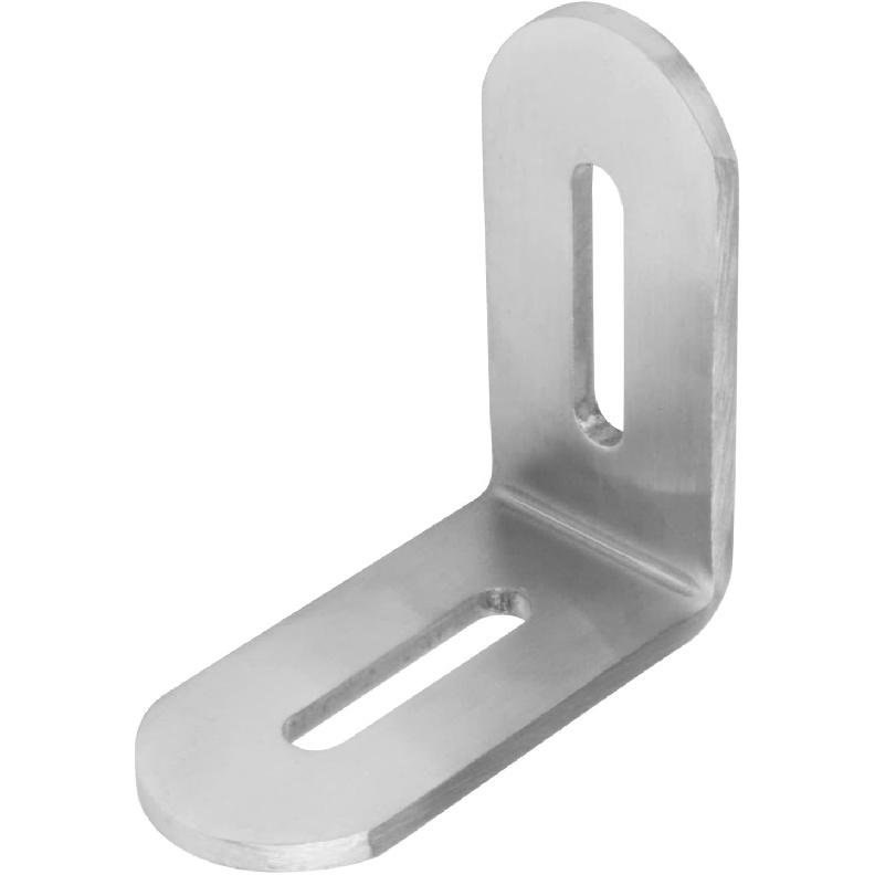 16 Pcs 2 x 2 inches Slotted L Right Angle Bracket, Stainless Steel Metal Joint Corner Brace, 2.7mm Thickness, 90 Degree Adjustable Support Corner