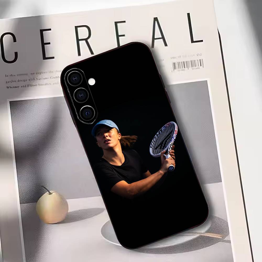 

Popular Female Athlete Art Print Phone Case For Samsung Galaxy A73,A72,A71,A70,A53,A52,A51,Others Soft Black Cover Samsung a40