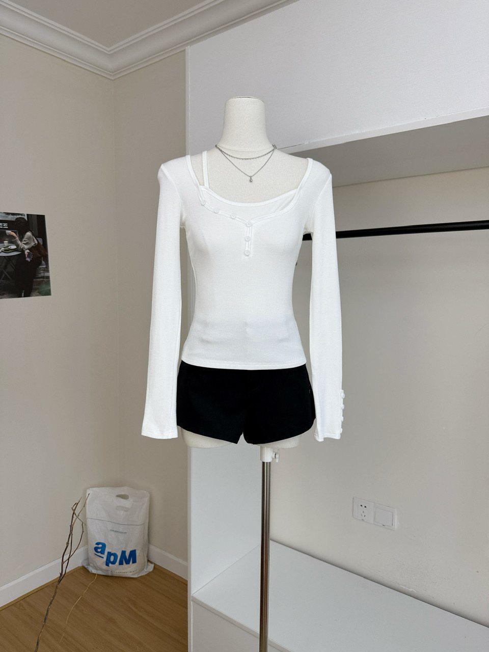 

Women s Slim Fit Viscose Brushed Two-Piece Design Long Sleeve Waist-Cinched Knit Base Layer Top Medium