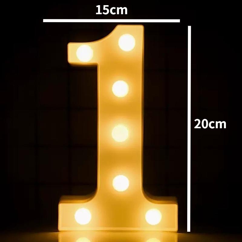 Alphabet Letter LED Nights Lights Number Lamp Decor Party Room Birthday Wall Wedding Home Decorations Personalised Ornaments