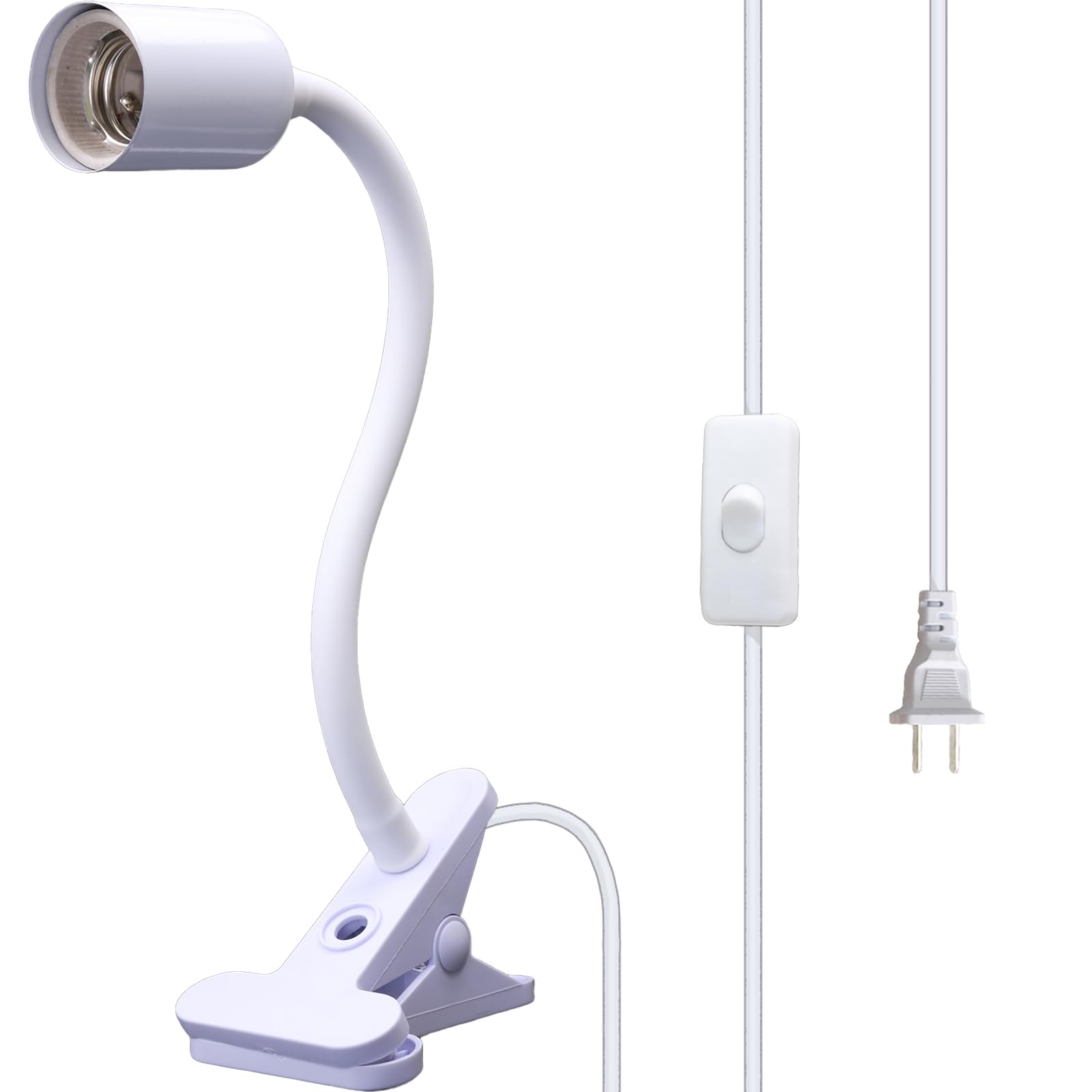 

Клипса E26 Лампа Настольный 3 м Длинный Светодиодный Настольный Светильник с Новейшим Популярным Силикагелевым Защитным Регулируемым Любым Светодиодным Штативом Розетка для Рабочего Стола с Лампой белый