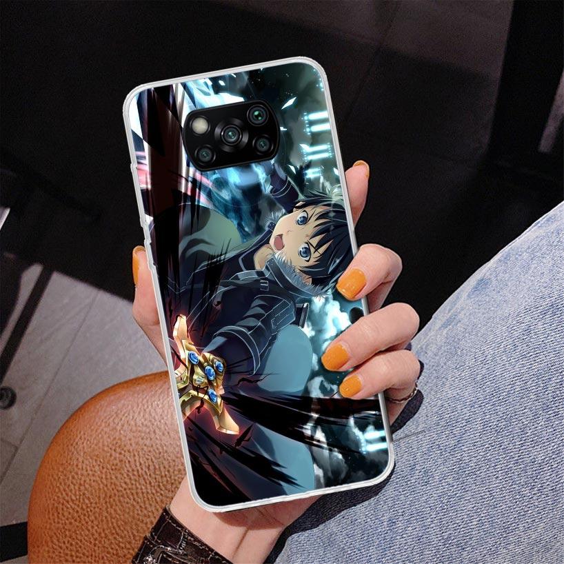Sword Art Online Anime Phone Case For Xiaomi Poco X7 X6 X5 Pro F7 Ultra Redmi 15C 15 13C 13 12C 12 10 10A 10C 9 9A 9C 9T Cover P