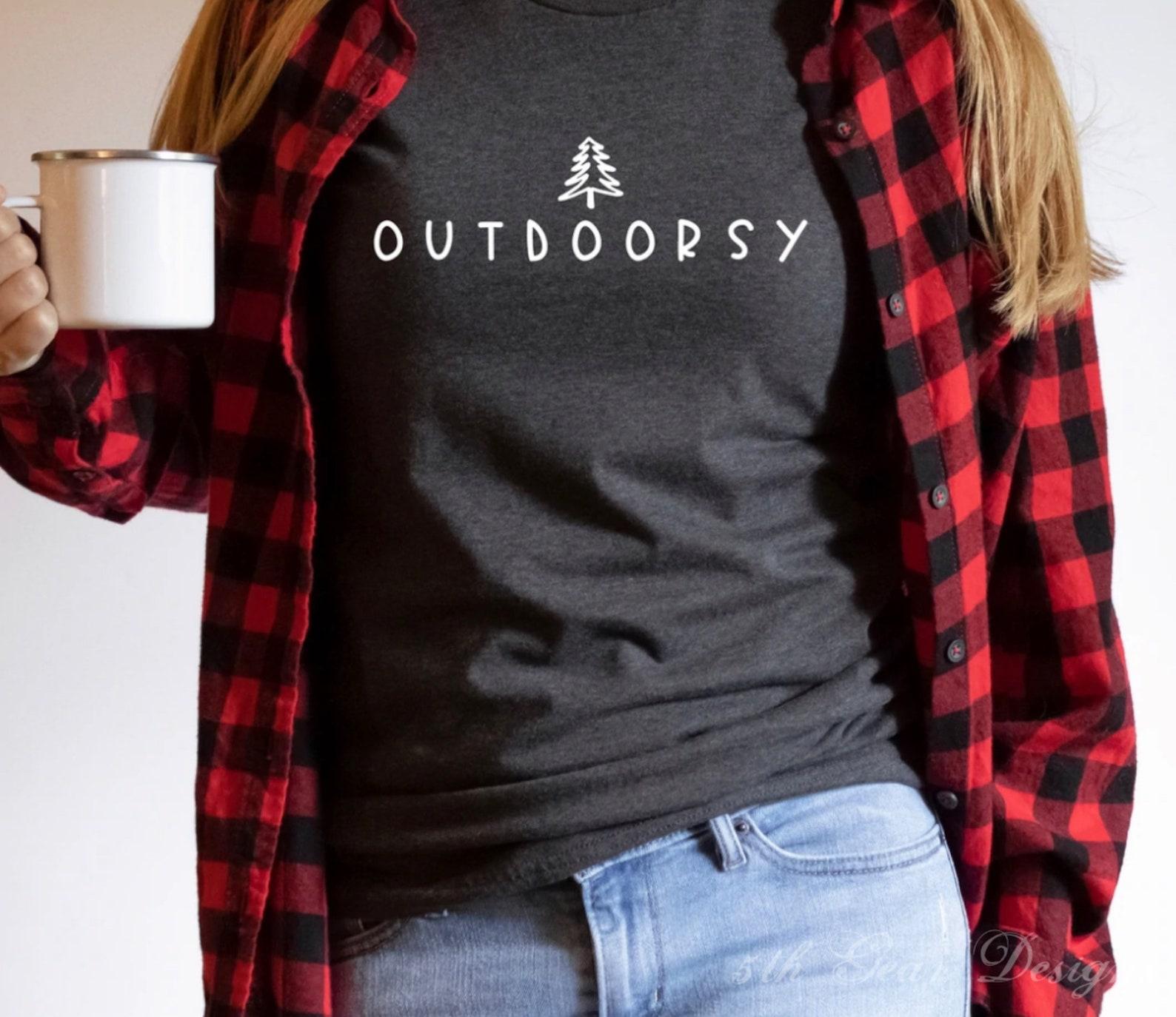 Outdoorsy Unisex Graphic T-Shirt, Short Sleeve Tee, Outdoors L