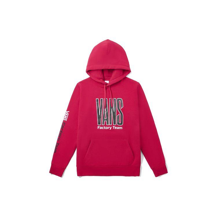

Флисовый пуловер с логотипом Vans Classic с капюшоном унисекс, красный VN0A3QSAFTZ M