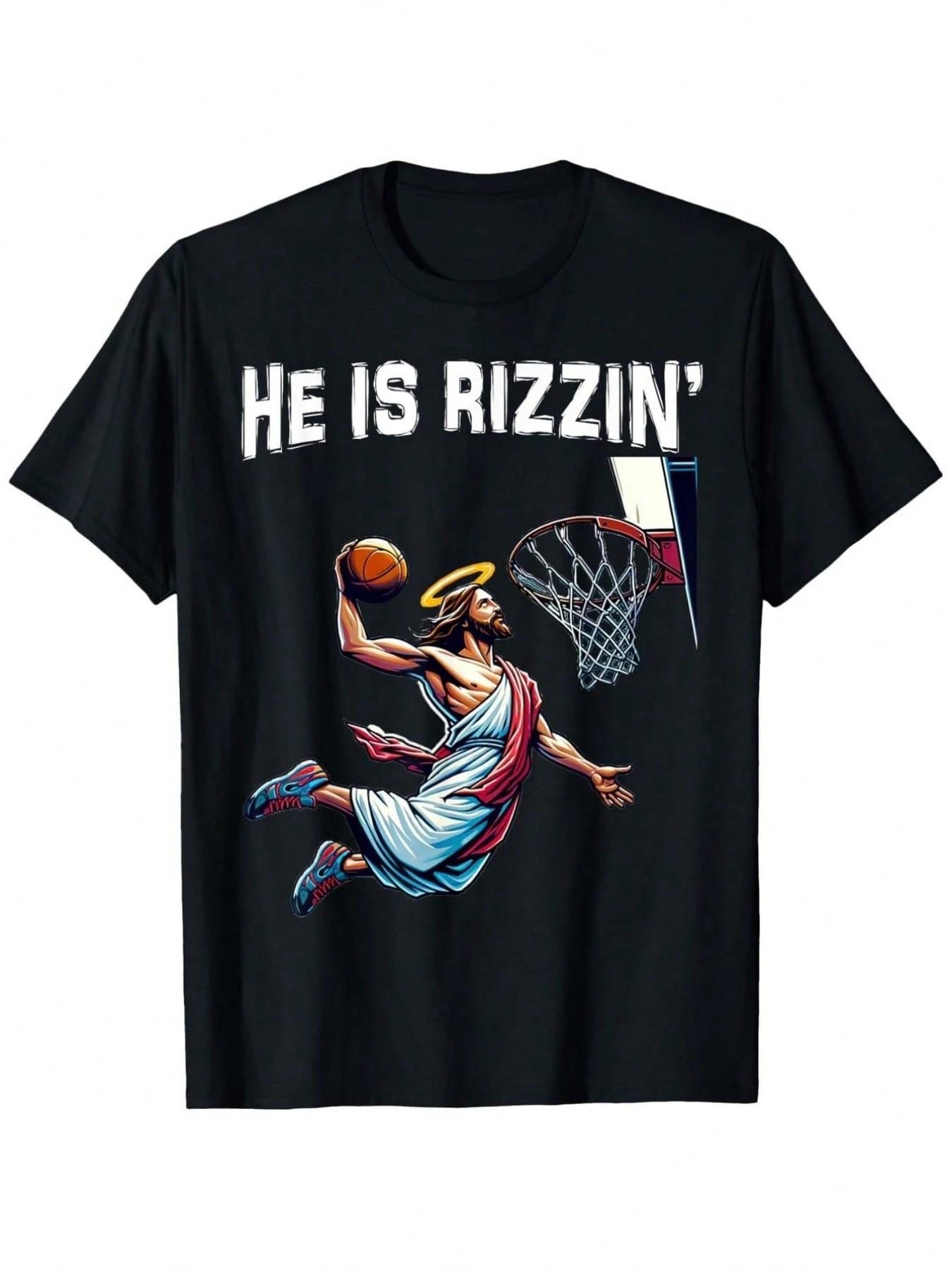 

Childrens Cartoon Tshirts Jesus Basketball Easter Design Teen Style Sportswear Comfortable Childrens Graphic Tshirts 4XL