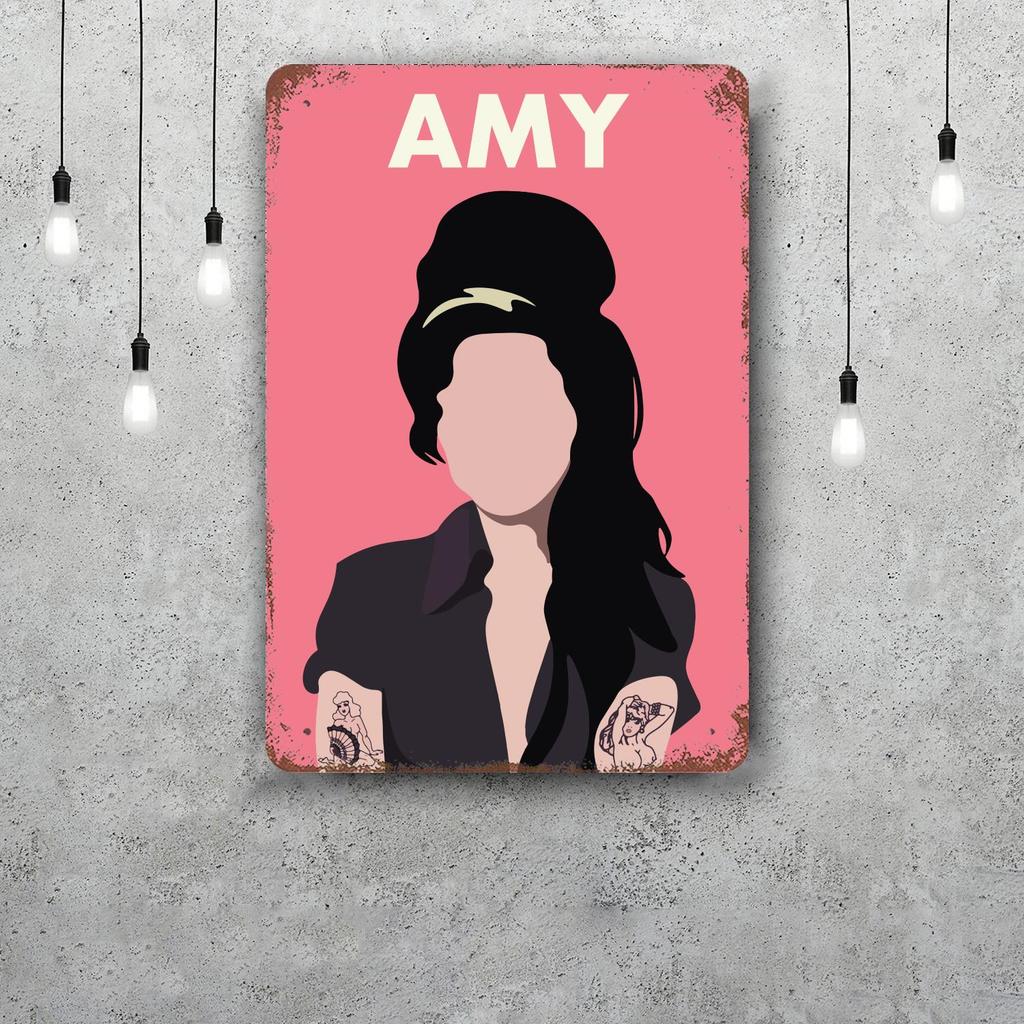 Amy whinehouse Klassiek Poster Roestig Metalen Plaat Retro Decoratief Bord Bar Man Cave Garage Club Metalen Bord Wanddecoratie