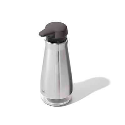 OXO Stainless Steel Soap Dispenser, 350ml, Silver, 75mm X 90mm X 195mm