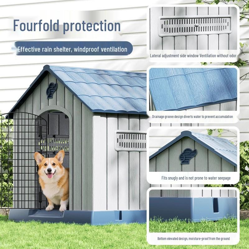 All-Season Outdoor Dog House: Rainproof, Coldproof Sleeping Nest for Large Dogs