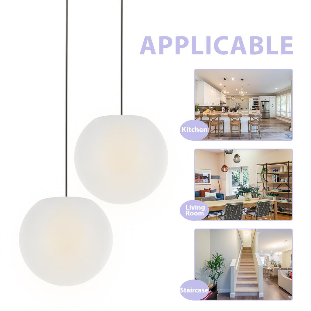 Round Pe Rotational Molded Pendant Lampshade Globe Light Cover for Chandelier Hanging Lamp Soft Diffused Lighting Lamp Shade