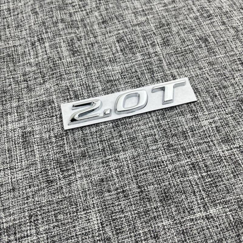2.0T Car Logo Car Displacement Standard Split 3D Three-dimensional Metal Label Rear Labeling Fender Personalized Label