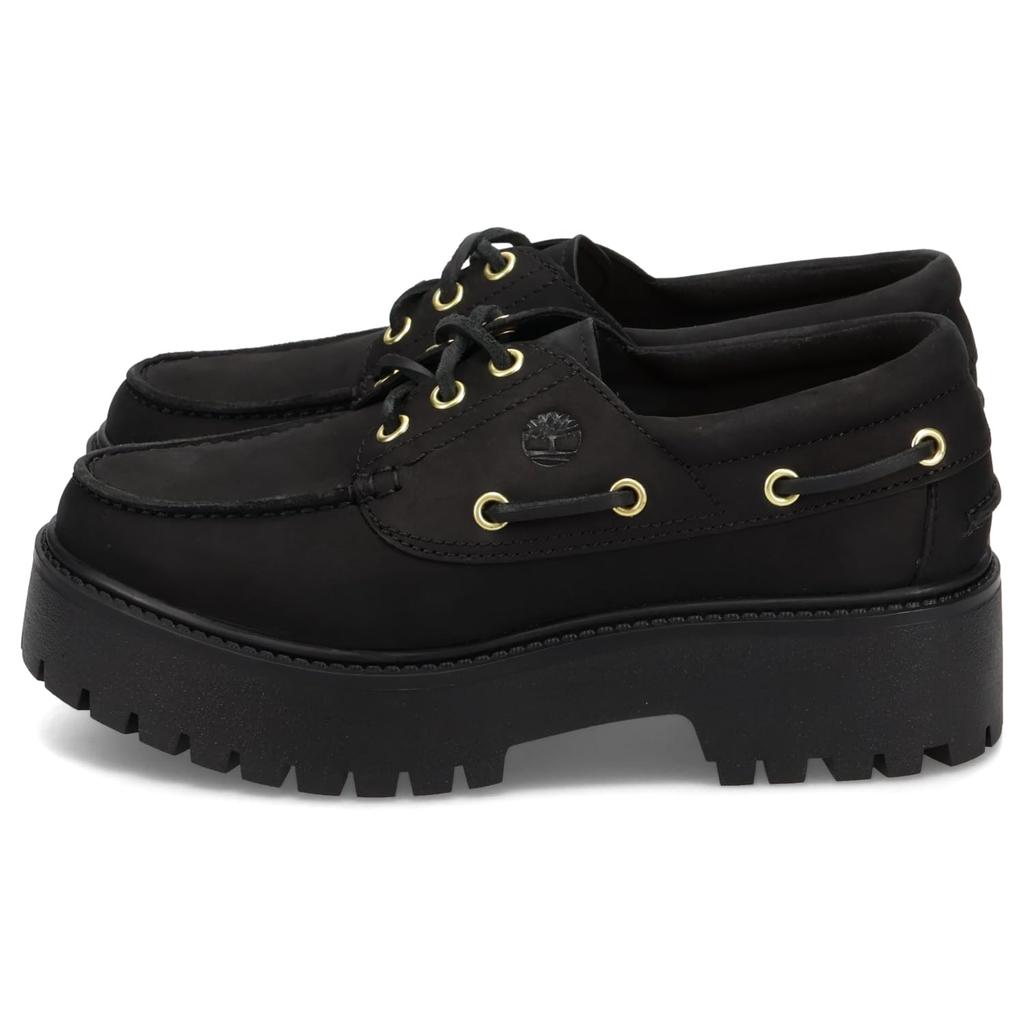 Timberland STONE STREET BOAT SHOE BLACK Deck Size Cm Women's A6AVE-001 Shoes, 23.5