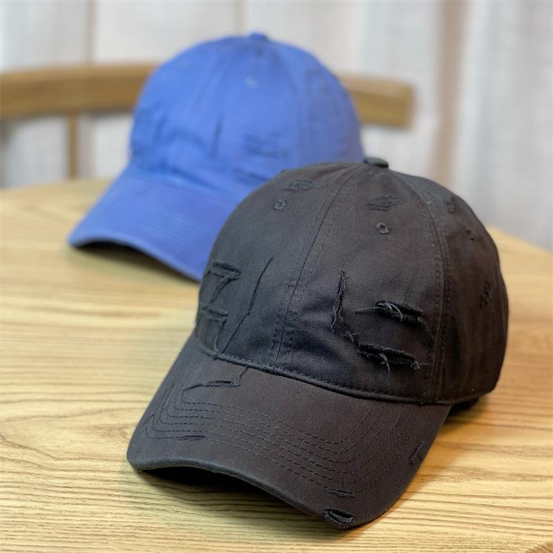 Distressed Hole In The Wall Baseball Hats for Men and Women Trendy Personalized and Versatile Soft Top Lightweight Cap